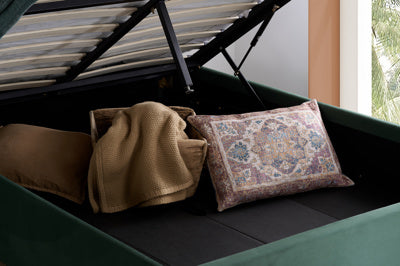 Loxley Green Ottoman Bed
