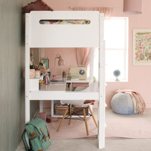 Little Folks EDIT Loft Bed with Full Length Desk and Storage