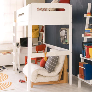 Little Folks Edit Loft Bed with Desk and Futon Chairbed