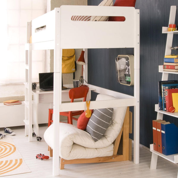 Little Folks Edit Loft Bed with Desk and Futon Chairbed