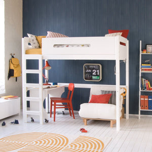 Little Folks Edit Loft Bed with Desk and Futon Chairbed