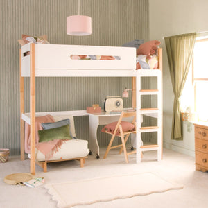 Little Folks Edit Loft Bed with Desk and Futon Chairbed