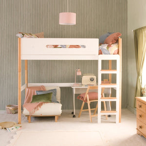 Little Folks Edit Loft Bed with Desk and Futon Chairbed