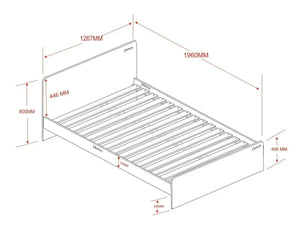 Logan Small Double White Bed
