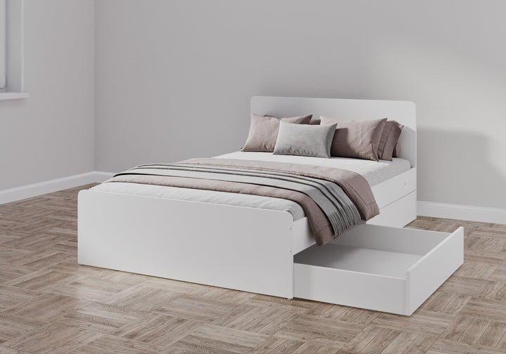 Logan Small Double White Bed
