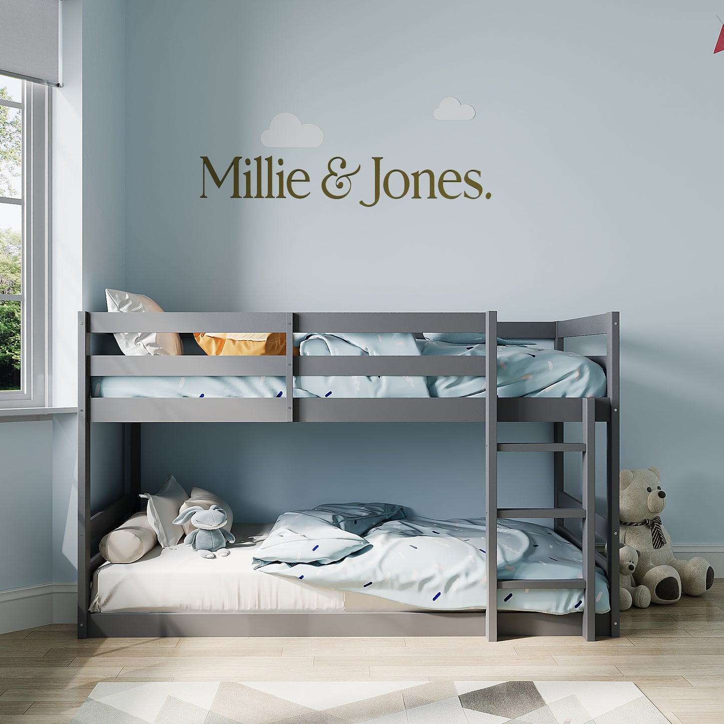 Amelia Low Wooden Bunk Bed