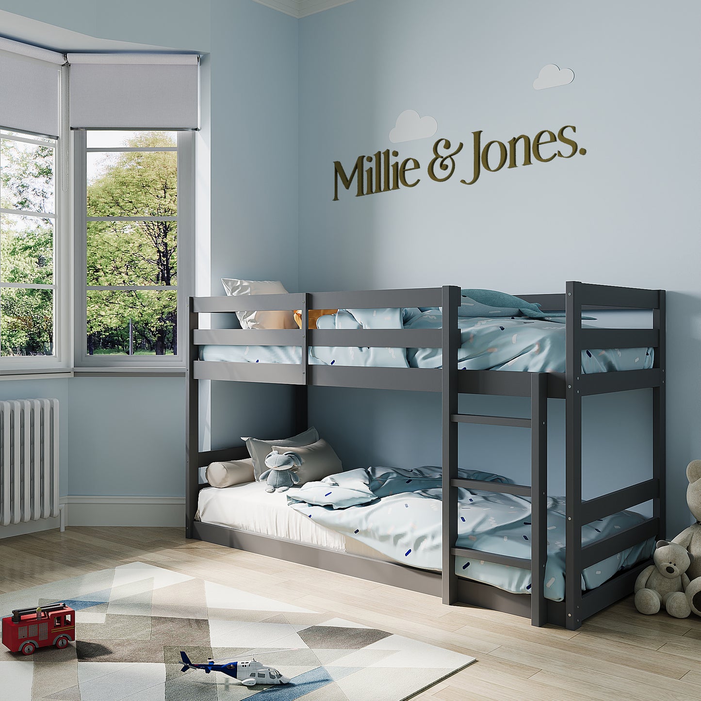 Amelia Low Wooden Bunk Bed