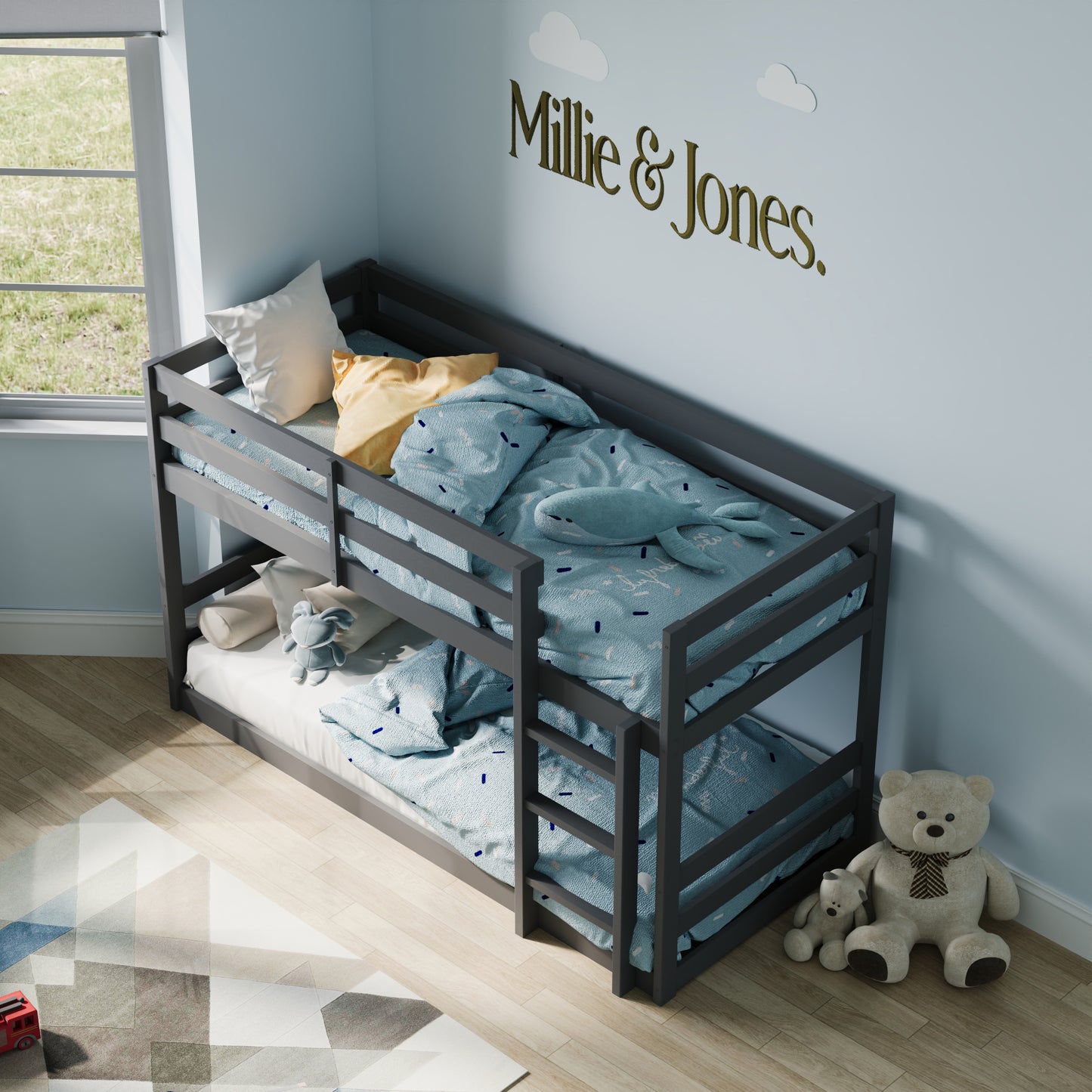 Amelia Low Wooden Bunk Bed