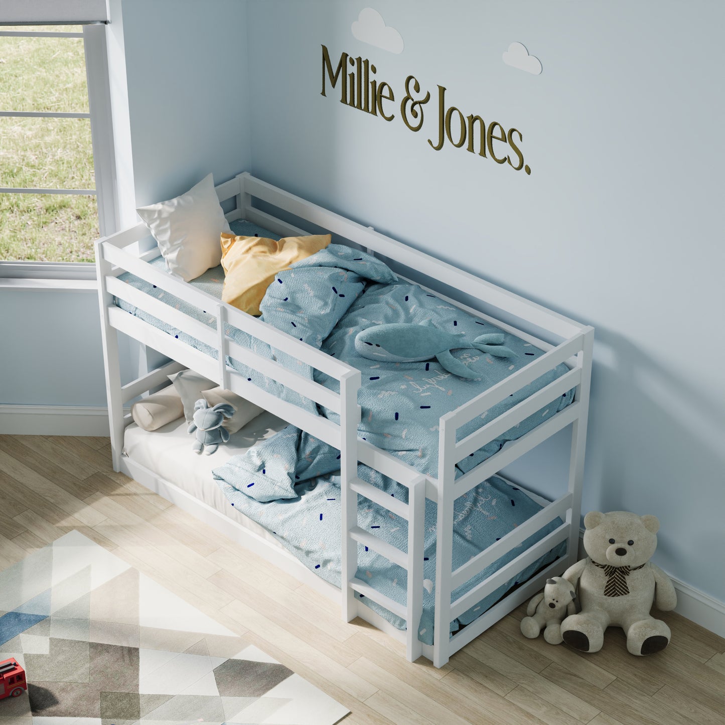 Amelia Low Wooden Bunk Bed