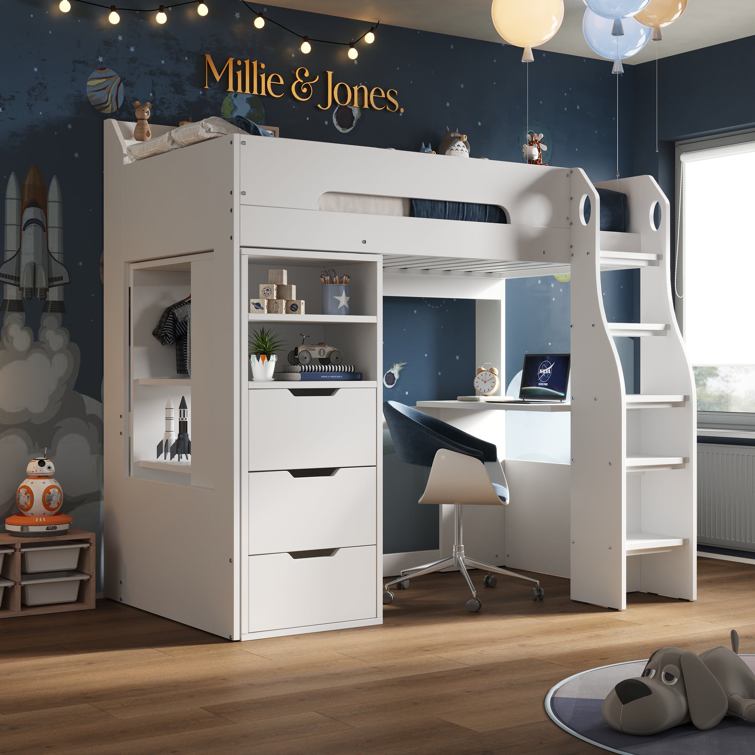 Galaxy Storage High Sleeper Bed