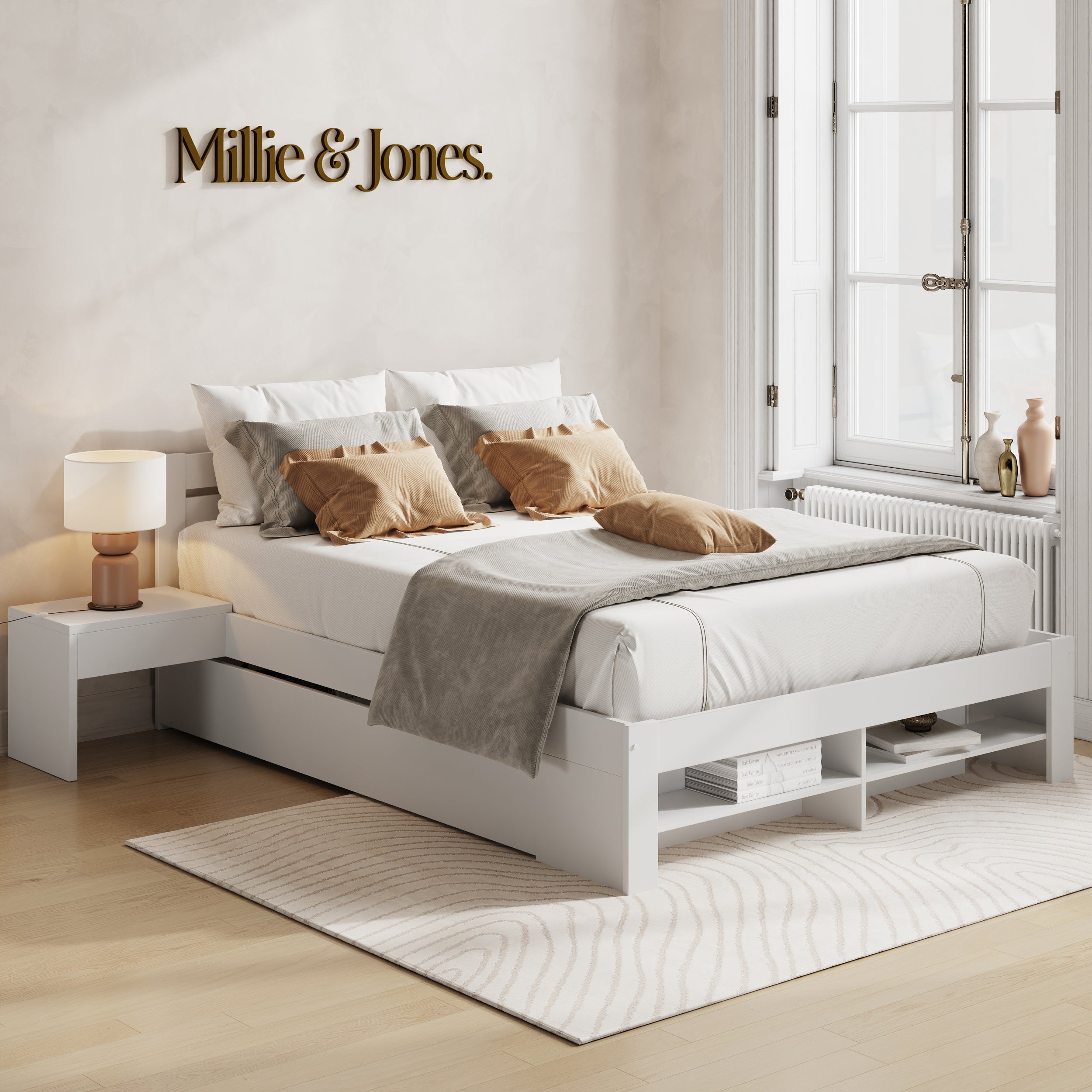 Tokyo Double Storage Bed + Deluxe Pocket Sprung Mattress Bundle