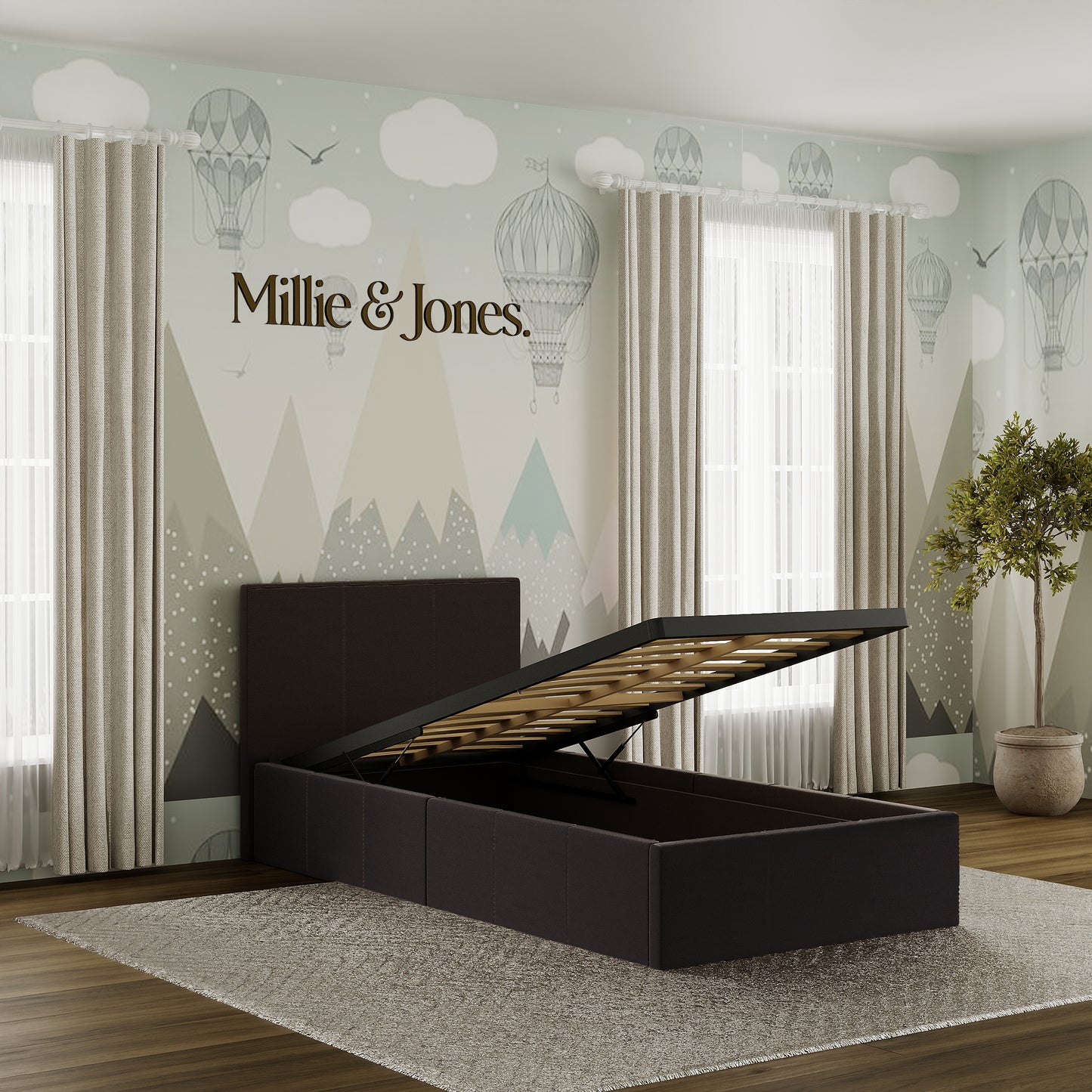 Verona Single Ottoman Bed