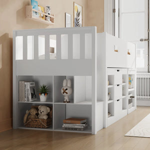 Marcus Mid Sleeper Bed with Desk & Storage