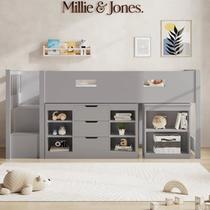 Marcus Mid Sleeper Bed with Desk & Storage