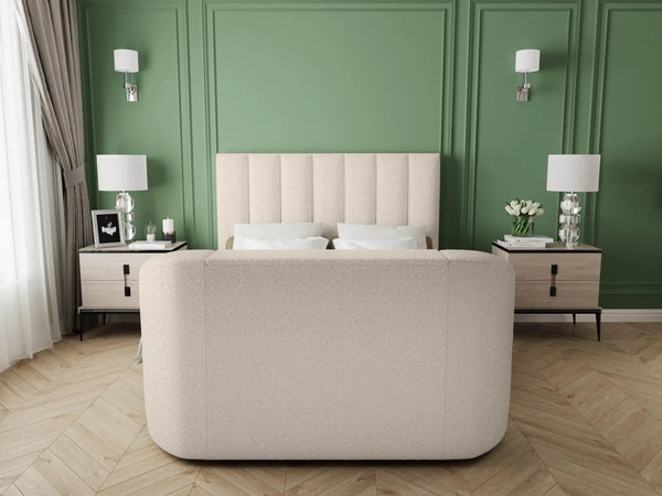 Megane Boucle Side Lift TV Ottoman Double Bed