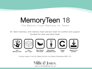 MemoryTeen 18cm Deeper Kids Mattress