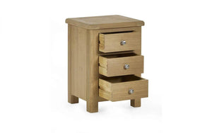 Memphis Limed Oak 3 Drawer Bedside Table