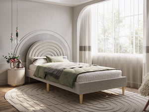 Mila Boucle Fabric Single Bed