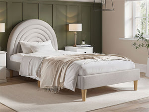 Mila Boucle Fabric Single Bed