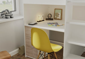 Mini Highsleeper with Wardrobe, Desk & Drawers