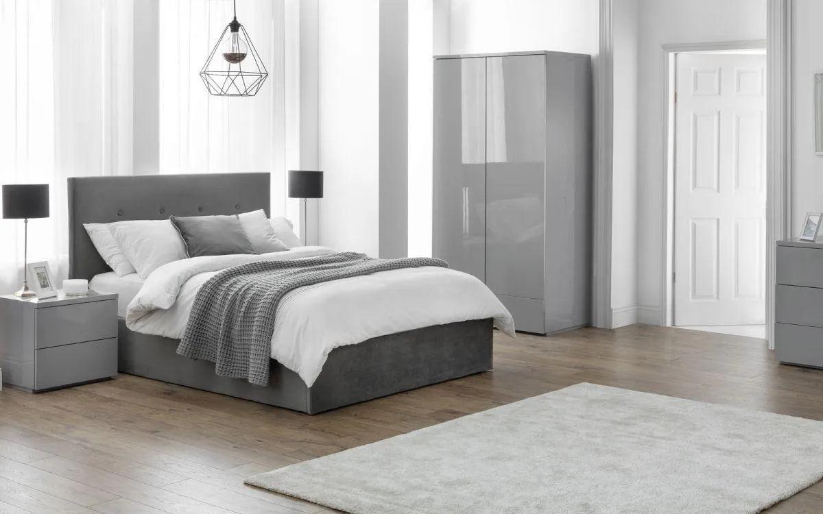 Monaco 2 Drawer Bedside Table - Hover