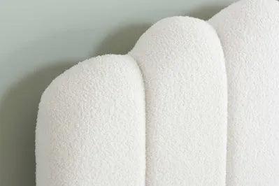 Monaco Fabric White Ottoman Bed