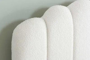 Monaco Fabric White Ottoman Bed