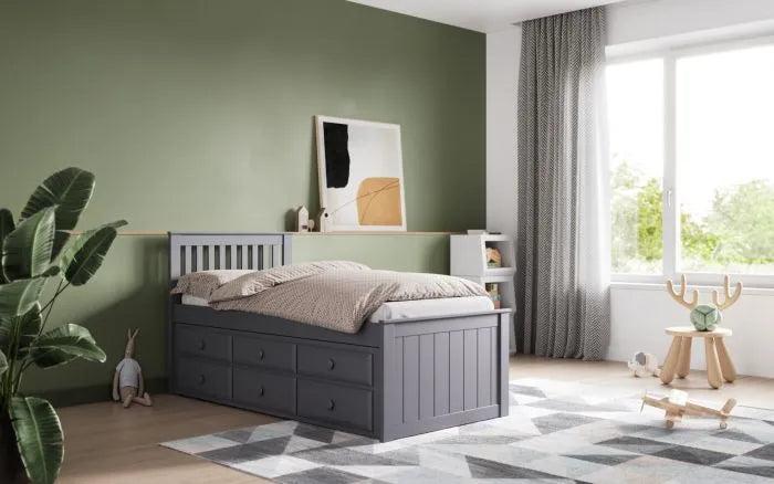 Montana Grey Guest Bed with Trundle