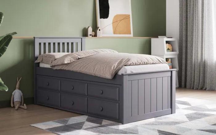 Montana Grey Guest Bed with Trundle