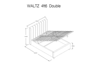 Mosey Fabric Double Ottoman Bed