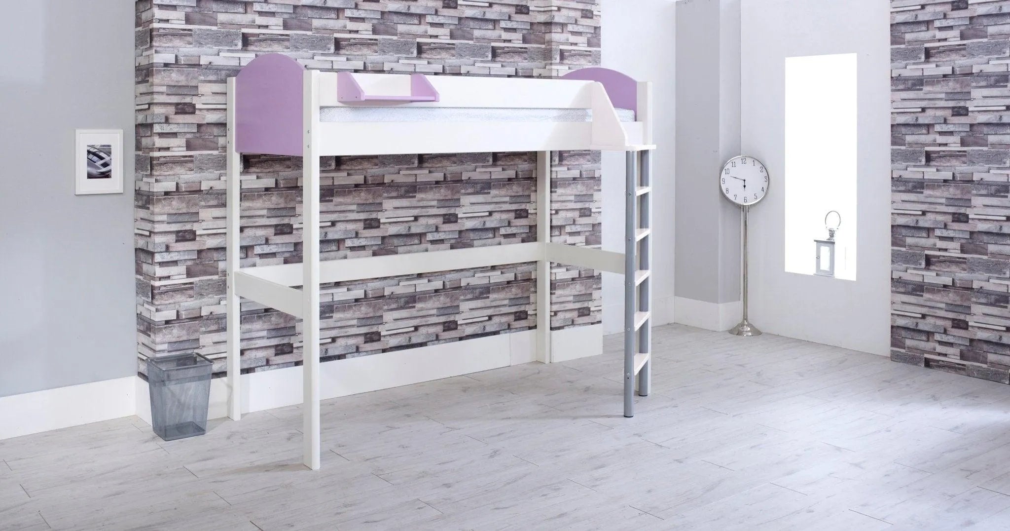 Noah High Sleeper Loft Bed with Optional Clip on Shelf - Hover