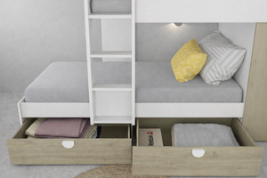 Nook Bunk Bed with Wardrobe & Drawers
