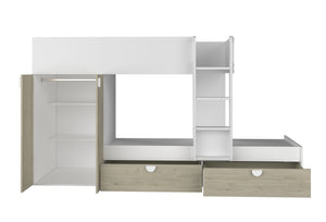 Nook Bunk Bed with Wardrobe & Drawers