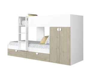 Nook Bunk Bed with Wardrobe & Drawers