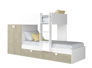 Nook Bunk Bed with Wardrobe & Drawers