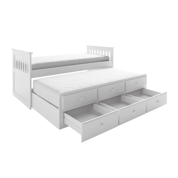 Henry Single Trundle Bed with Drawers