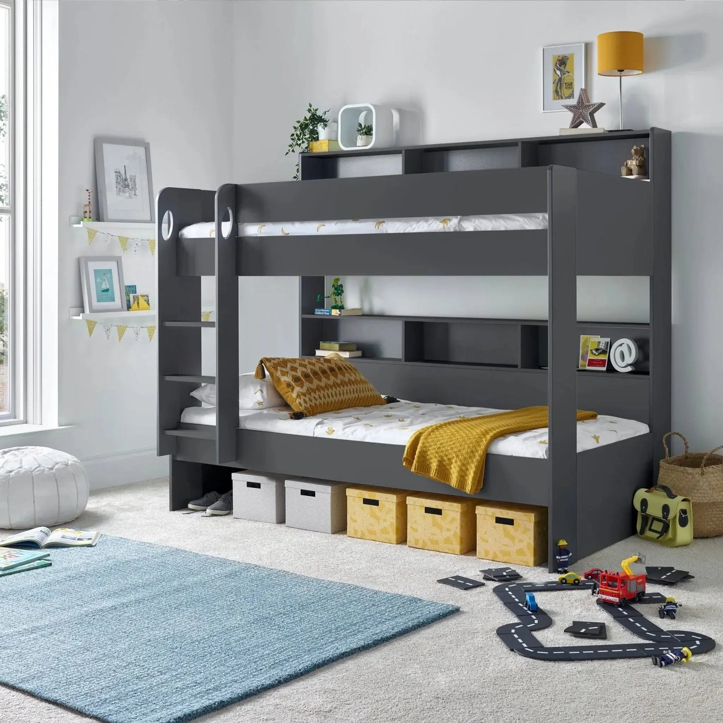 Oliver Storage Bunk Bed + 2 x Pocket Sprung Mattresses Bundle