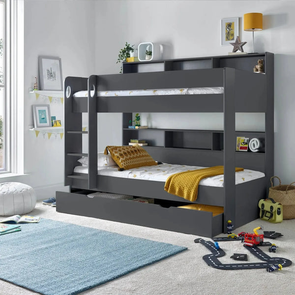 Oliver Storage Bunk Bed + 2 x Pocket Sprung Mattresses Bundle