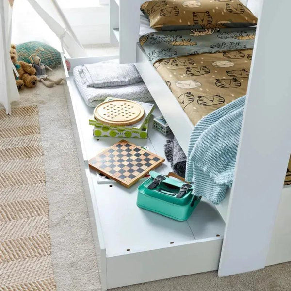 Oliver Storage Bunk Bed + 2 x Pocket Sprung Mattresses Bundle