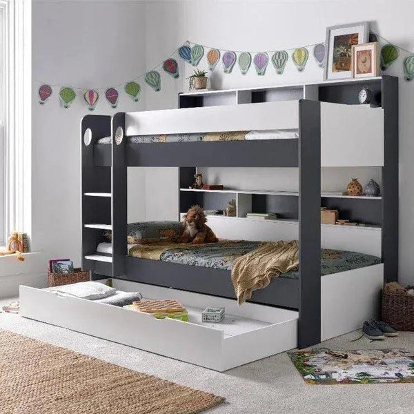 Oliver Storage Bunk Bed + 2 x Pocket Sprung Mattresses Bundle