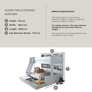 Oliver Triple Storage Bunk Bed