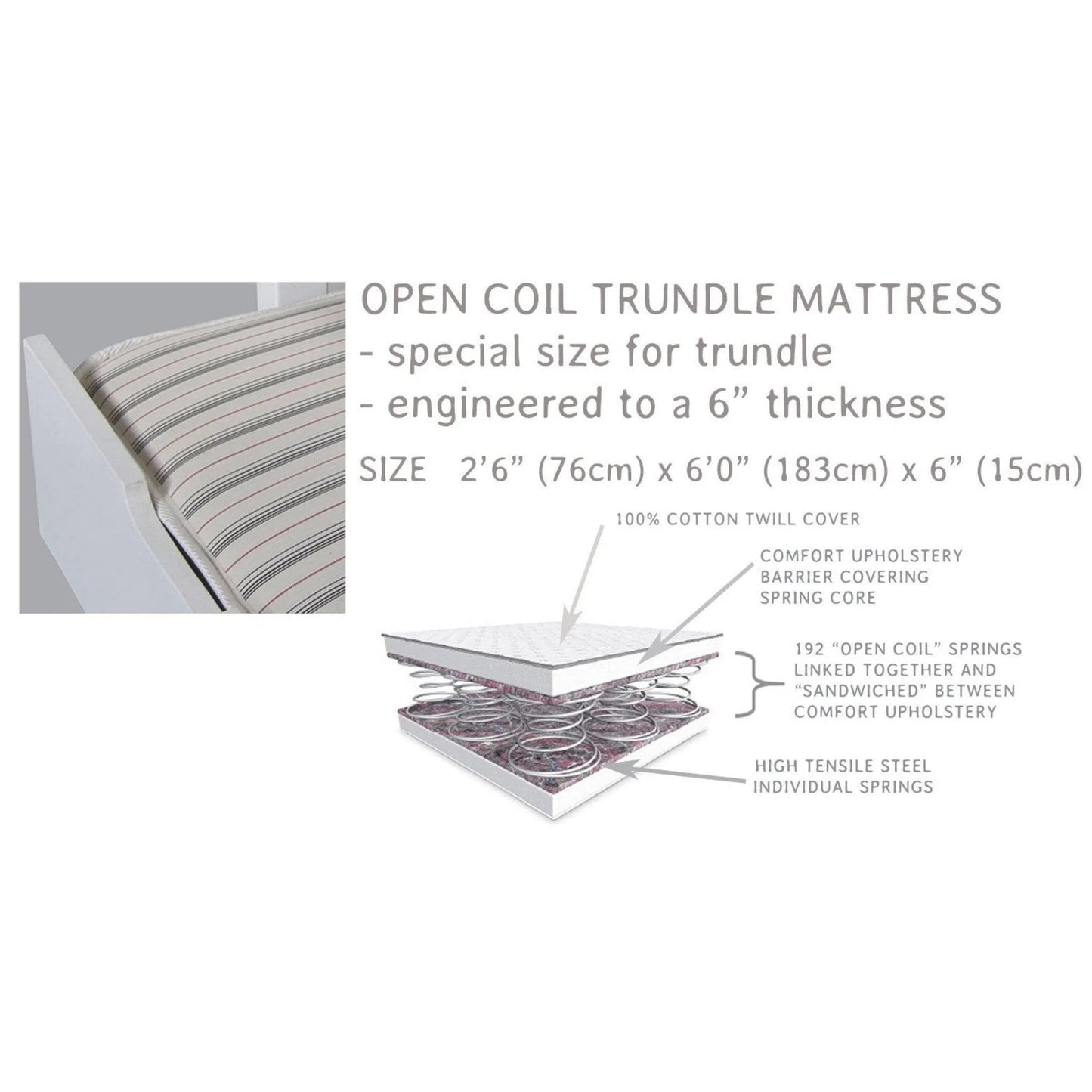Open Coil Trundle Mattress