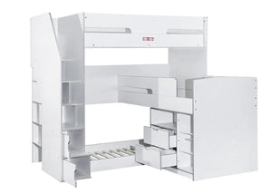 Oscar Triple Bunk Bed with Shelves & Drawers