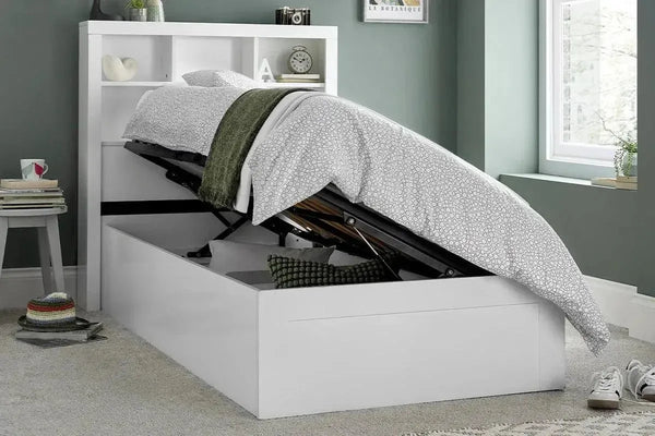 Oscar Wooden Bookcase Ottoman Bed