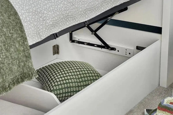 Oscar Wooden Bookcase Ottoman Bed