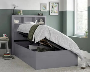 Oscar Wooden Bookcase Ottoman Bed