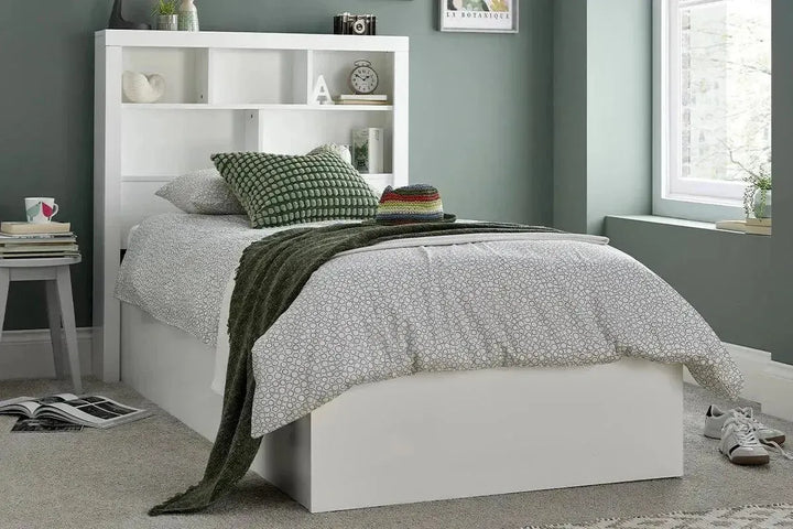Oscar Wooden Bookcase Ottoman Bed