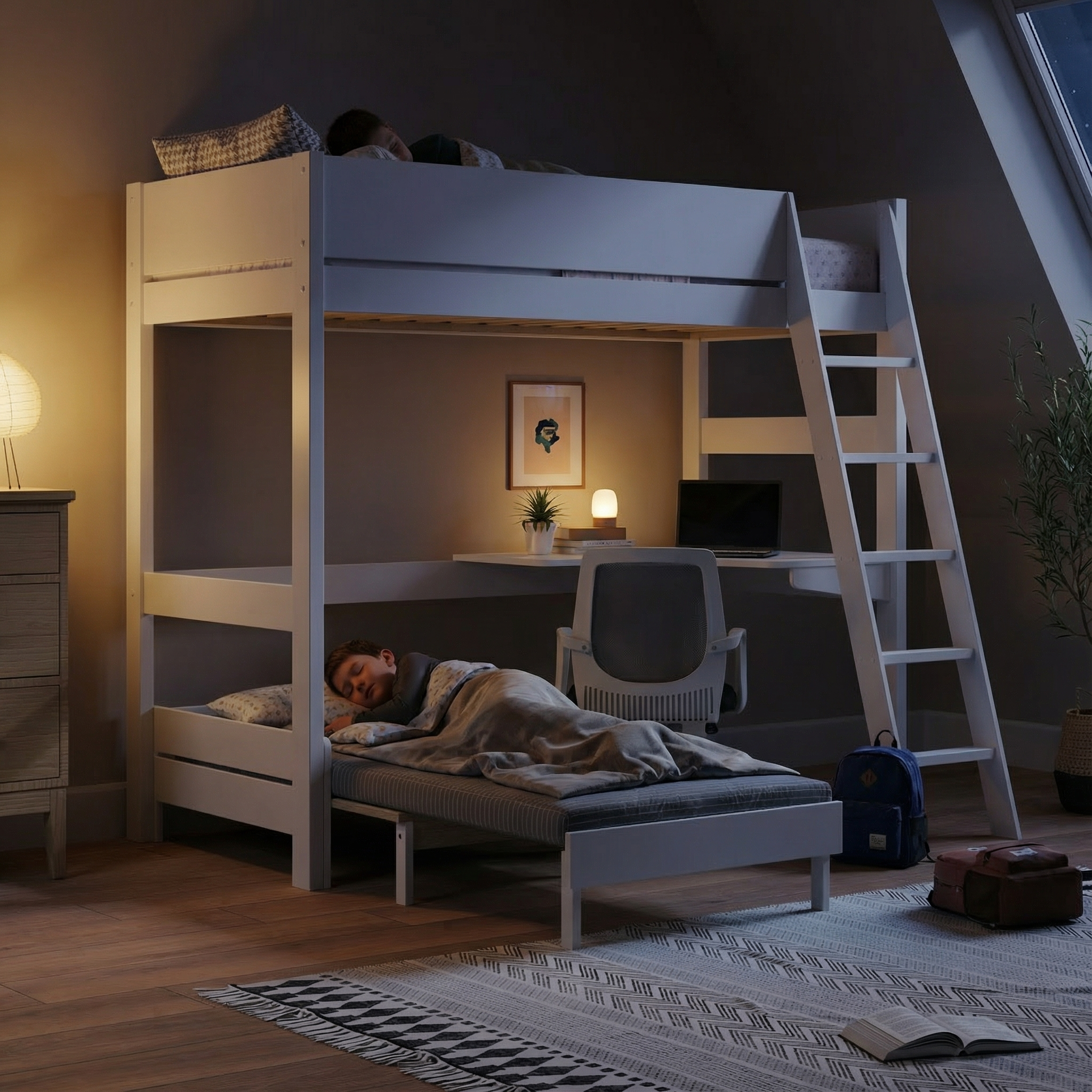 oxford-solid-pine-high-sleeper-with-desk-sofa-bed