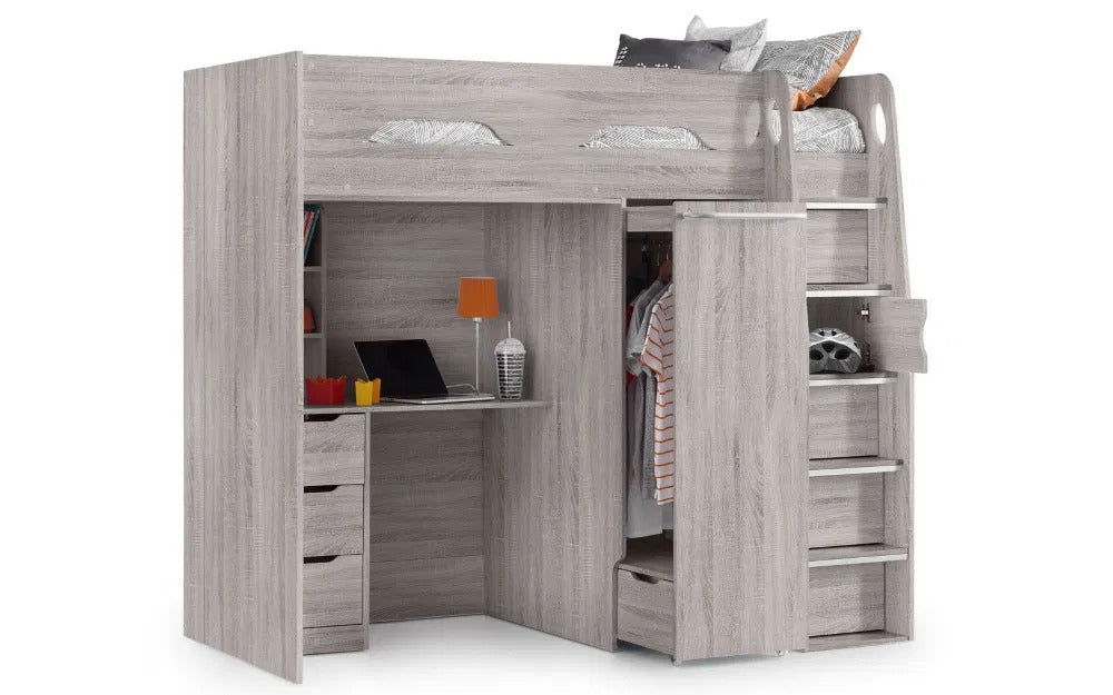 The Explorer Grey Oak Loft Bed
