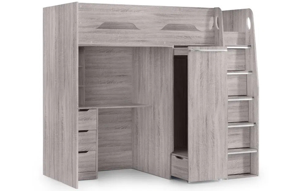 The Explorer Grey Oak Loft Bed